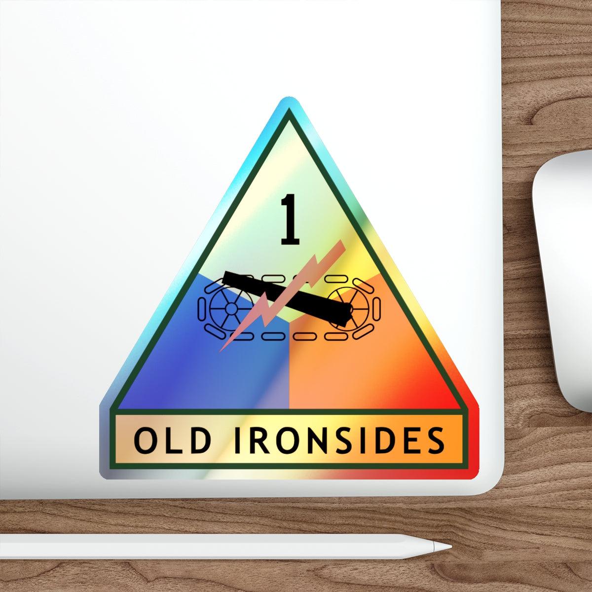 1st Armored Division (U.S. Army) Holographic STICKER Die-Cut Vinyl Decal-The Sticker Space
