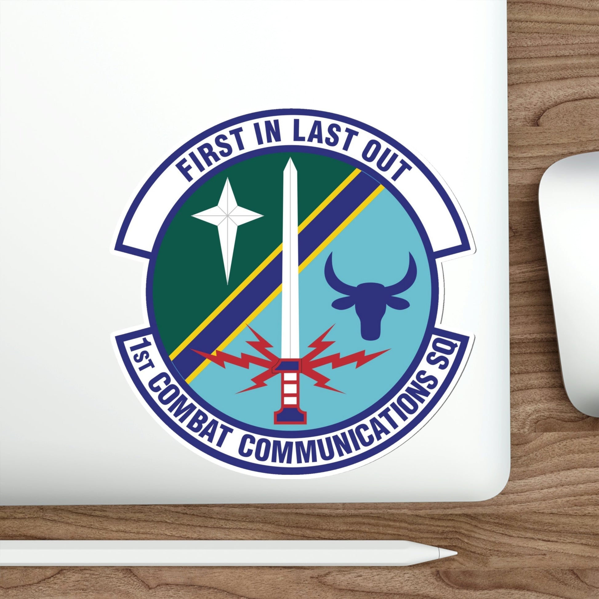 1st Combat Communications Squadron (U.S. Air Force) STICKER Vinyl Die-Cut Decal-The Sticker Space