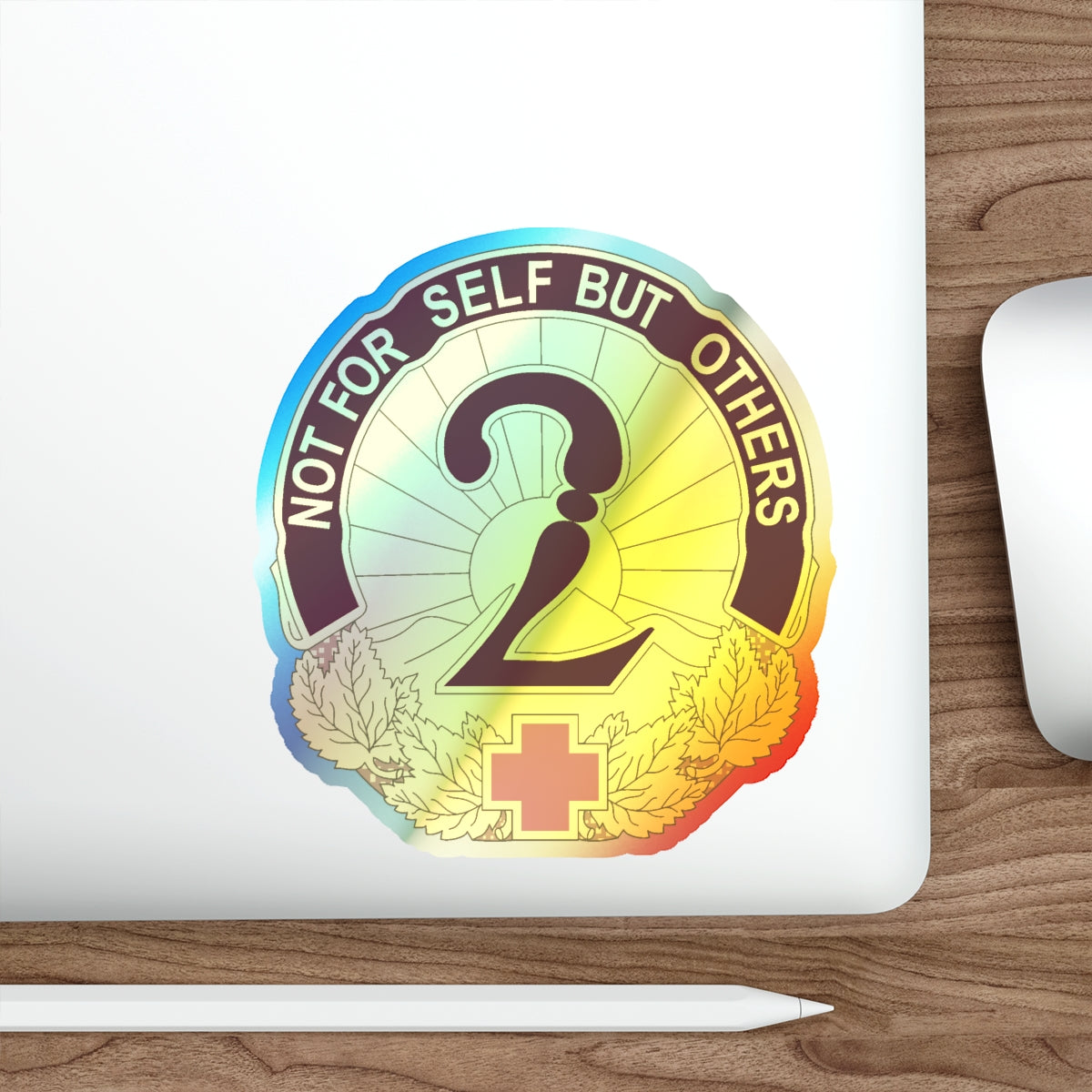 2 General Hospital (U.S. Army) Holographic STICKER Die-Cut Vinyl Decal-The Sticker Space