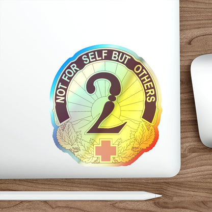 2 General Hospital (U.S. Army) Holographic STICKER Die-Cut Vinyl Decal-The Sticker Space