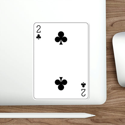 2 of Clubs Playing Card STICKER Vinyl Die-Cut Decal-The Sticker Space