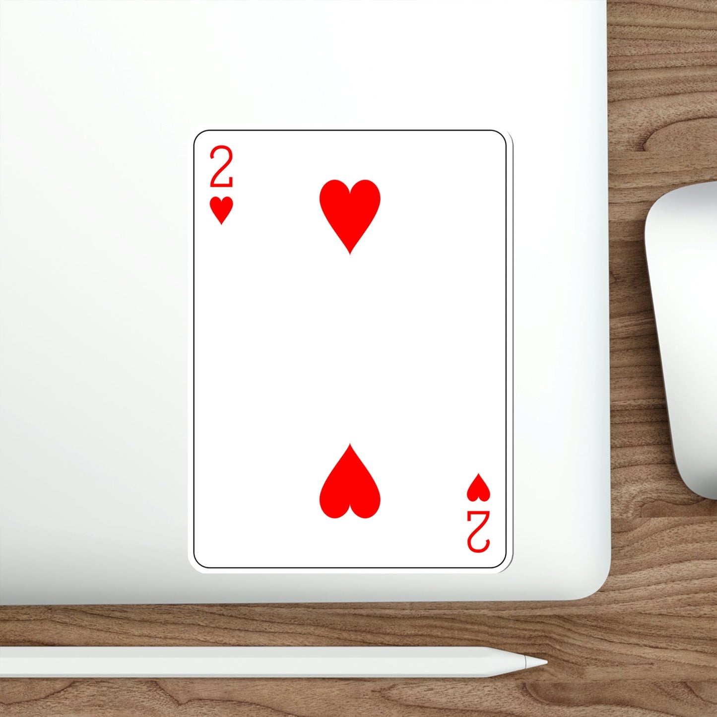 2 of Hearts Playing Card STICKER Vinyl Die-Cut Decal-The Sticker Space