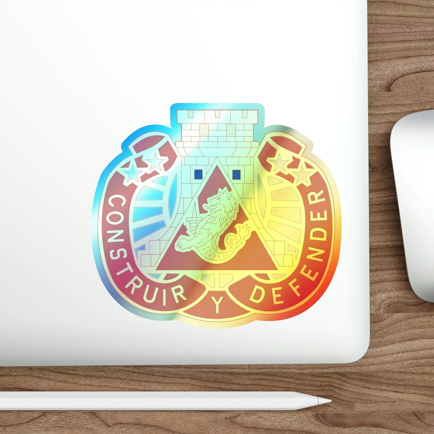 233 Engineer Group (U.S. Army) Holographic STICKER Die-Cut Vinyl Decal-The Sticker Space