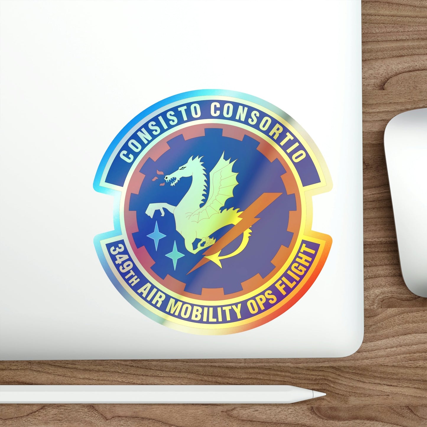 349th Air Mobility Operations Flight (U.S. Air Force) Holographic STICKER Die-Cut Vinyl Decal-The Sticker Space