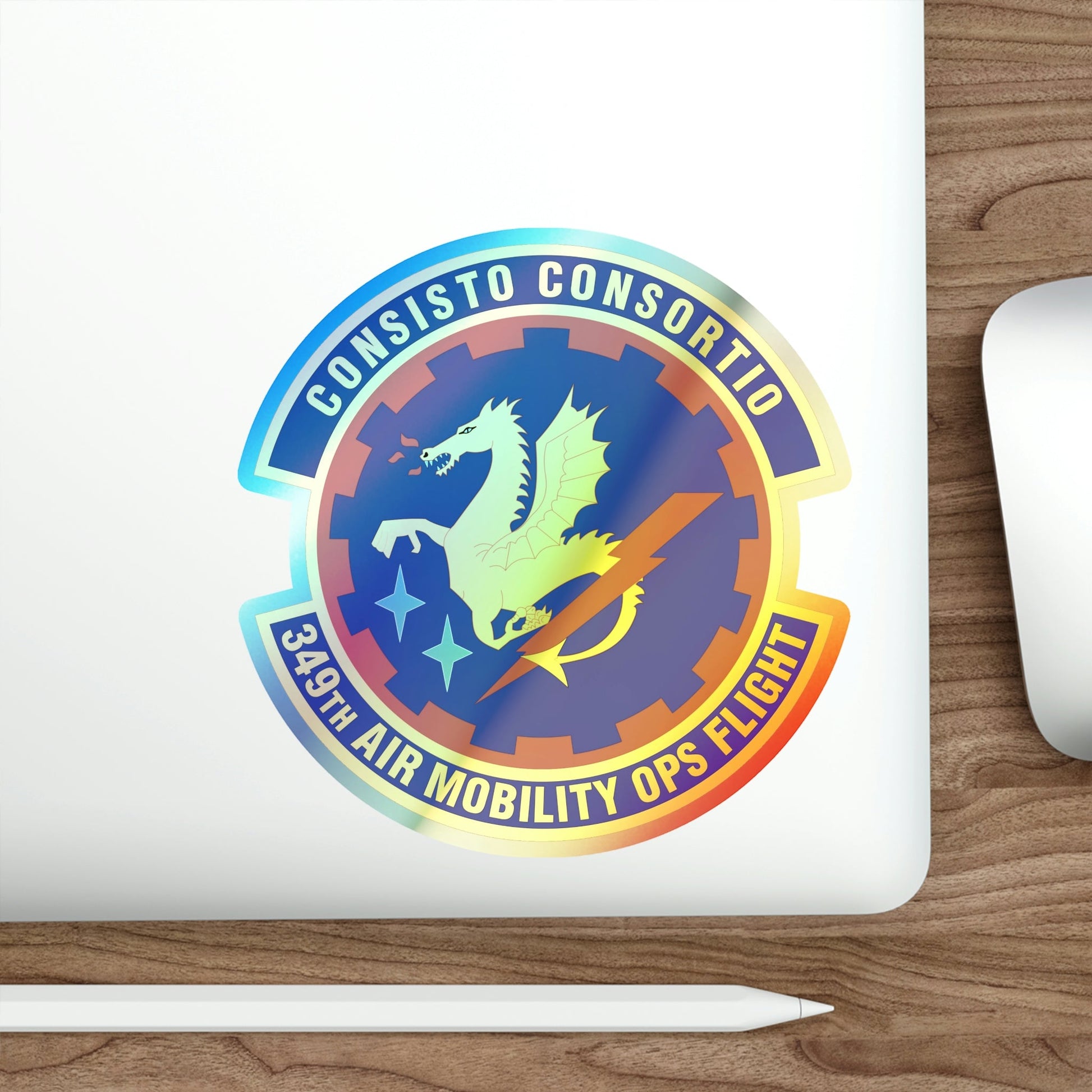 349th Air Mobility Operations Flight (U.S. Air Force) Holographic STICKER Die-Cut Vinyl Decal-The Sticker Space