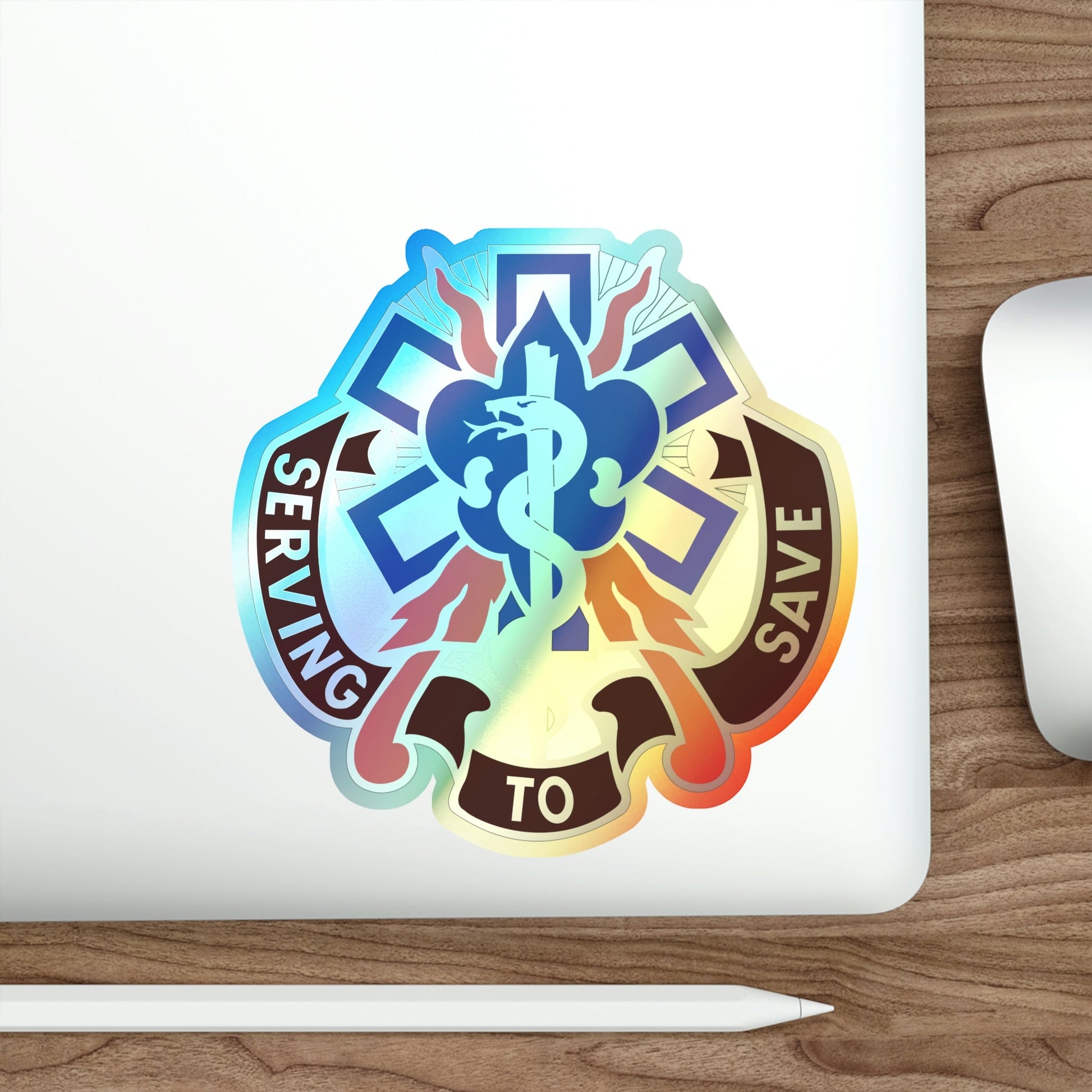 350 Surgical Hospital (U.S. Army) Holographic STICKER Die-Cut Vinyl Decal-The Sticker Space