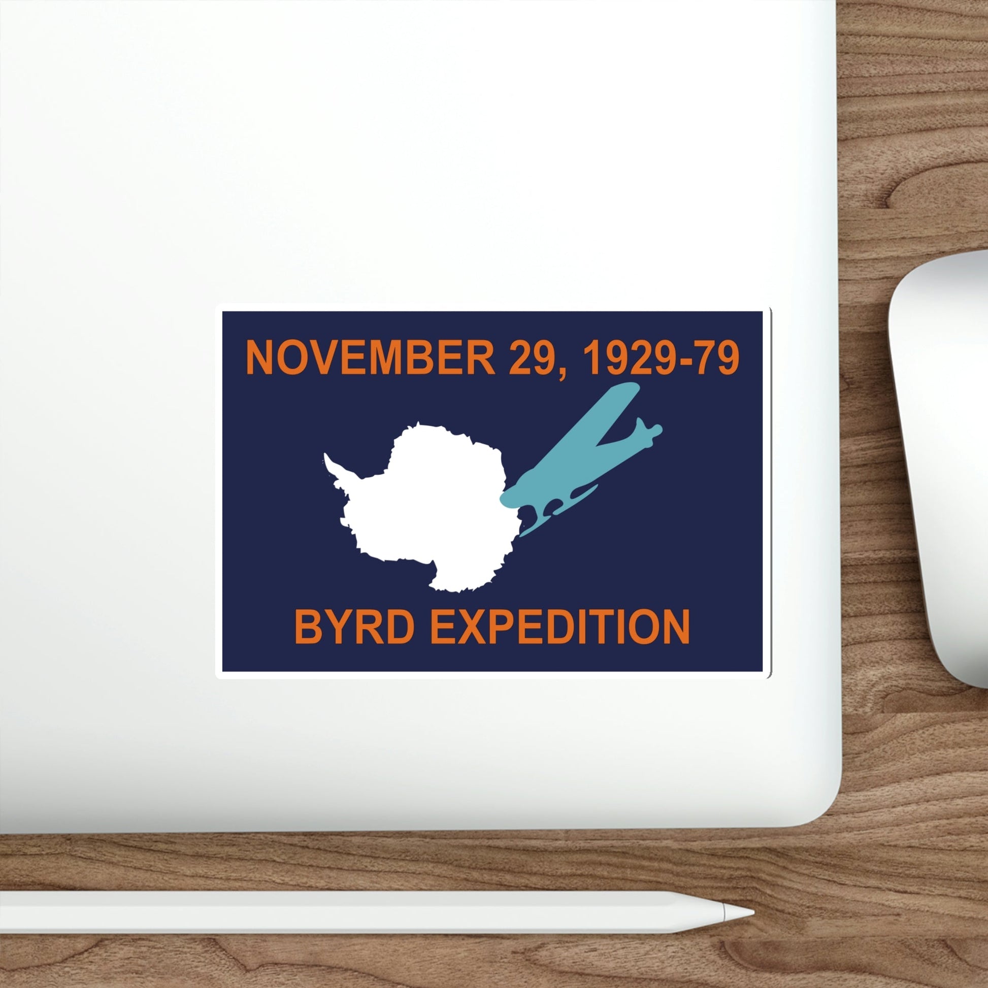 50th Anniversary Commemorative Flag of Byrd's First Antarctic Expedition STICKER Vinyl Die-Cut Decal-The Sticker Space