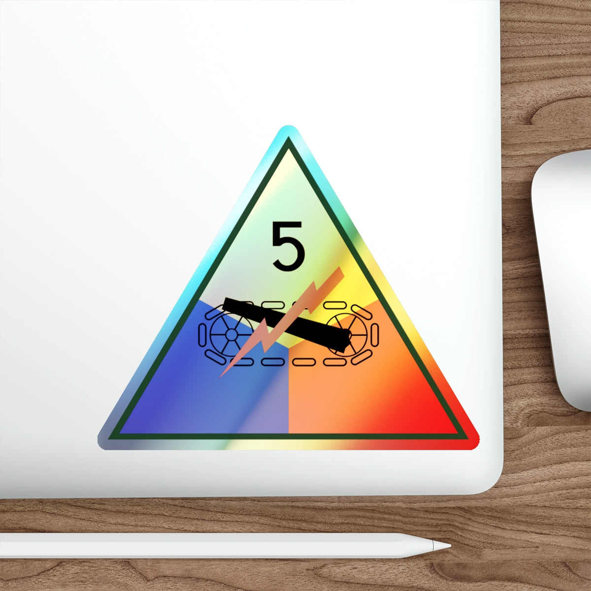 5th Armored Division (U.S. Army) Holographic STICKER Die-Cut Vinyl Decal-The Sticker Space
