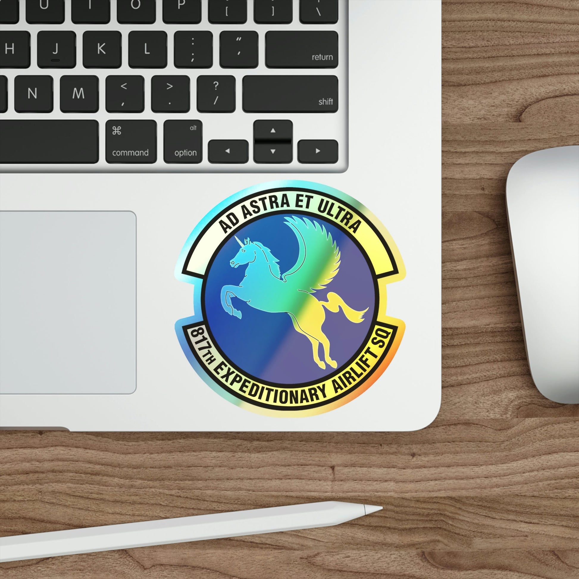 817th Expeditionary Airlift Squadron (U.S. Air Force) Holographic STICKER Die-Cut Vinyl Decal-The Sticker Space