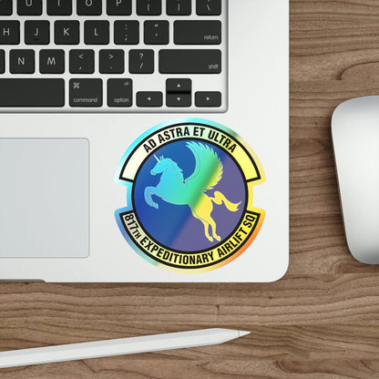 817th Expeditionary Airlift Squadron (U.S. Air Force) Holographic STICKER Die-Cut Vinyl Decal-The Sticker Space