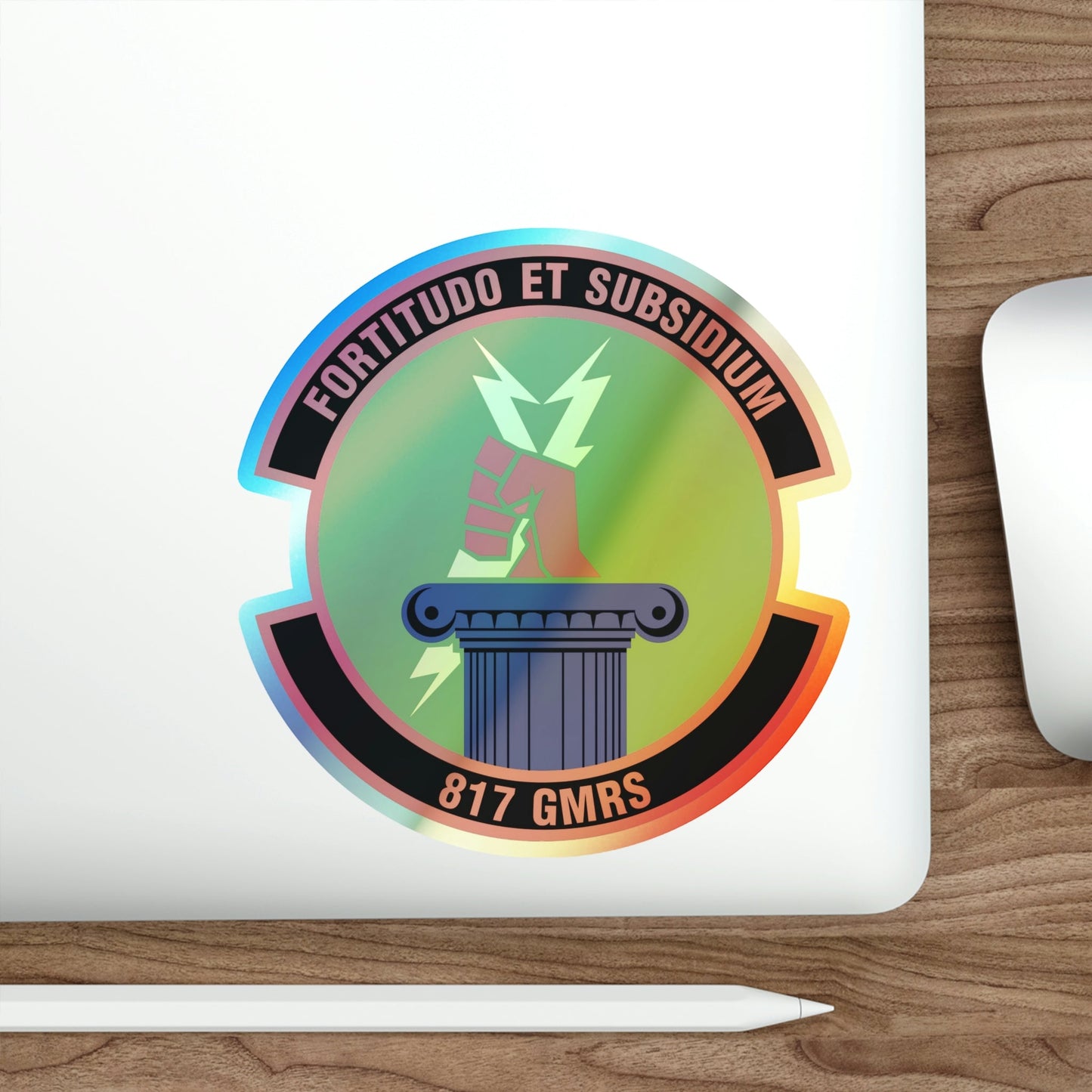 817th Global Mobility Readiness Squadron (U.S. Air Force) Holographic STICKER Die-Cut Vinyl Decal-The Sticker Space