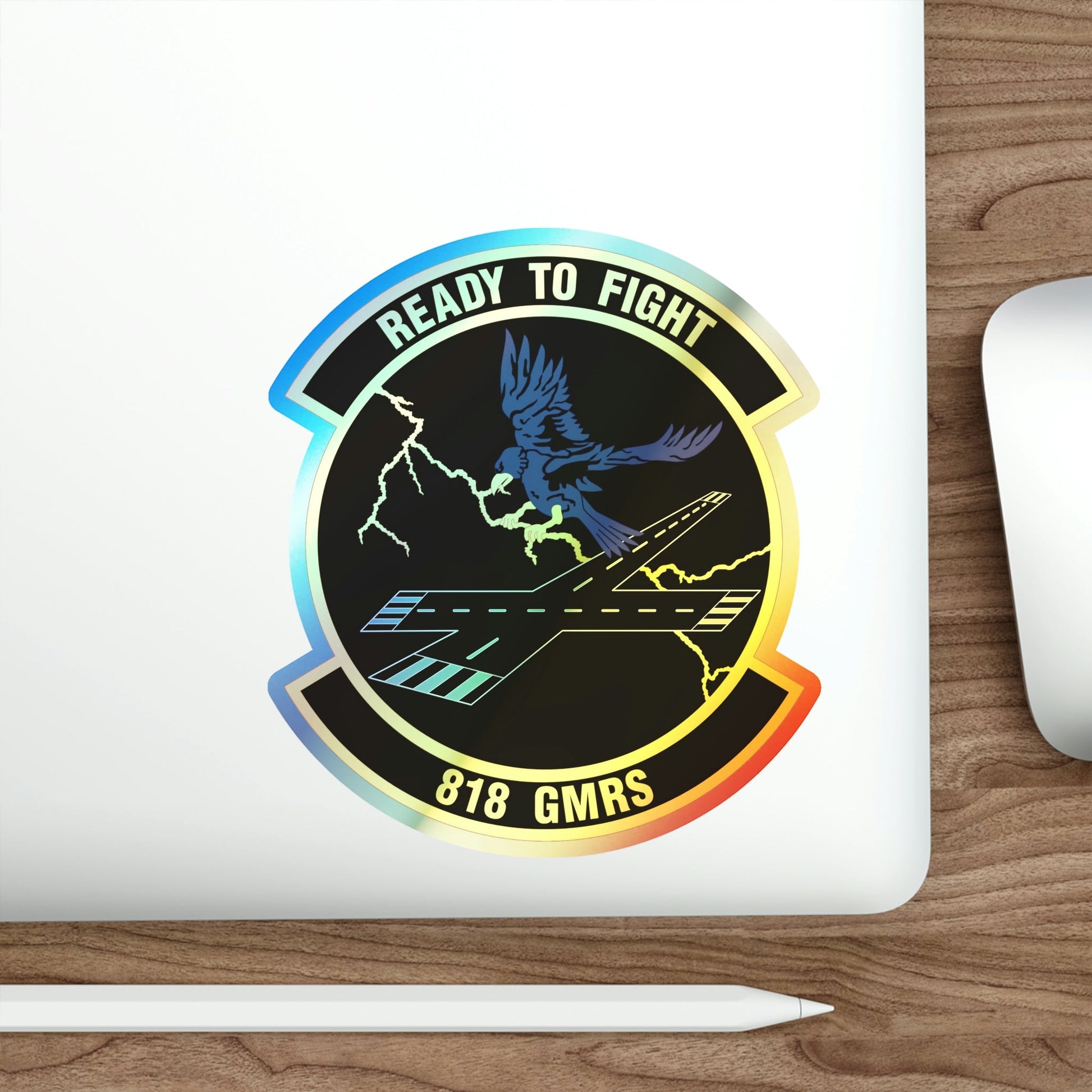 818th Global Mobility Readiness Squadron (U.S. Air Force) Holographic STICKER Die-Cut Vinyl Decal-The Sticker Space