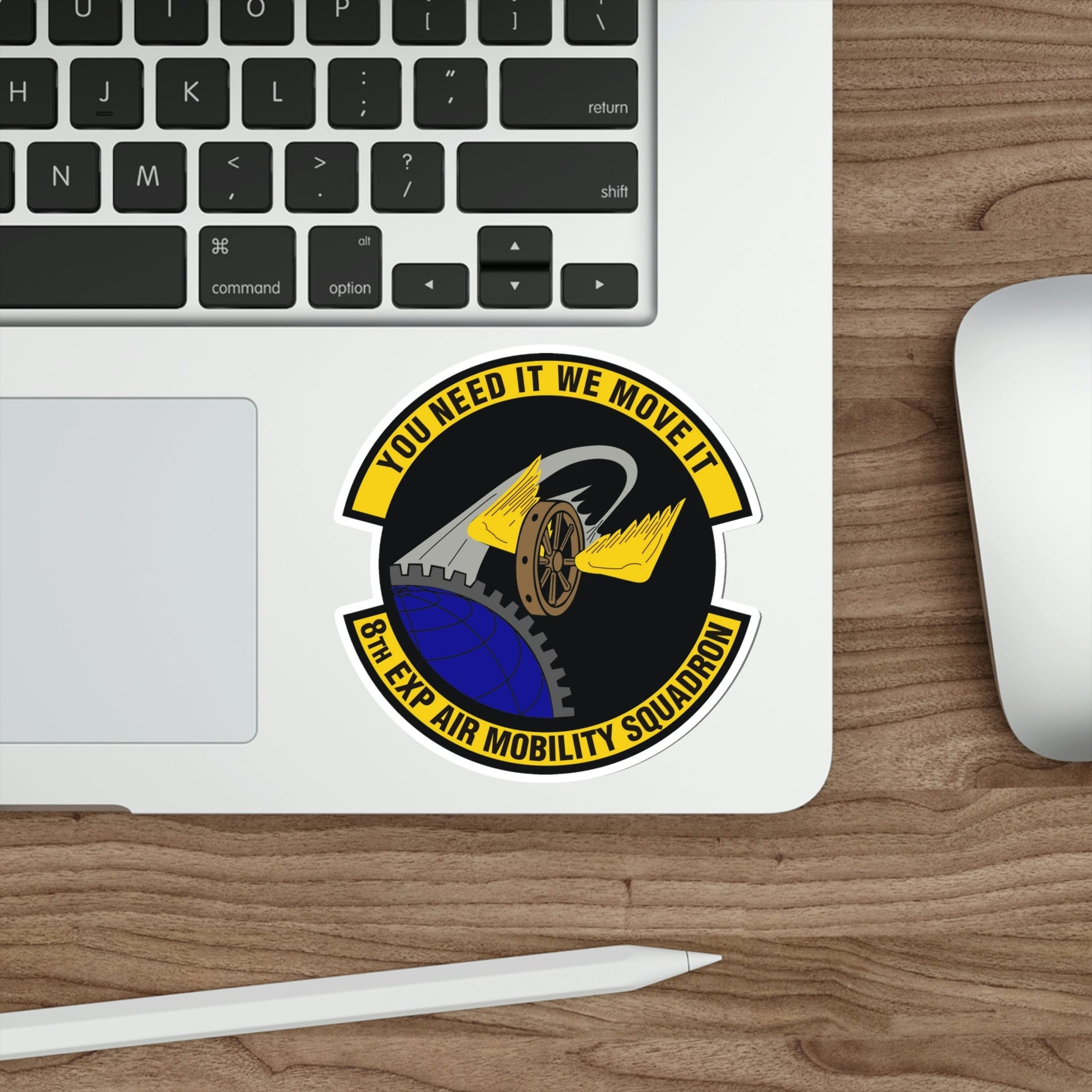 8th Expeditionary Air Mobility Squadron (U.S. Air Force) STICKER Vinyl Die-Cut Decal-The Sticker Space