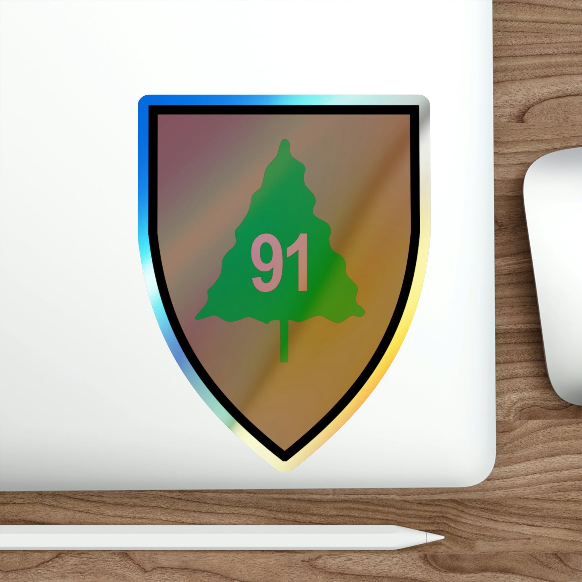 91st Infantry Division (U.S. Army) Holographic STICKER Die-Cut Vinyl Decal-The Sticker Space