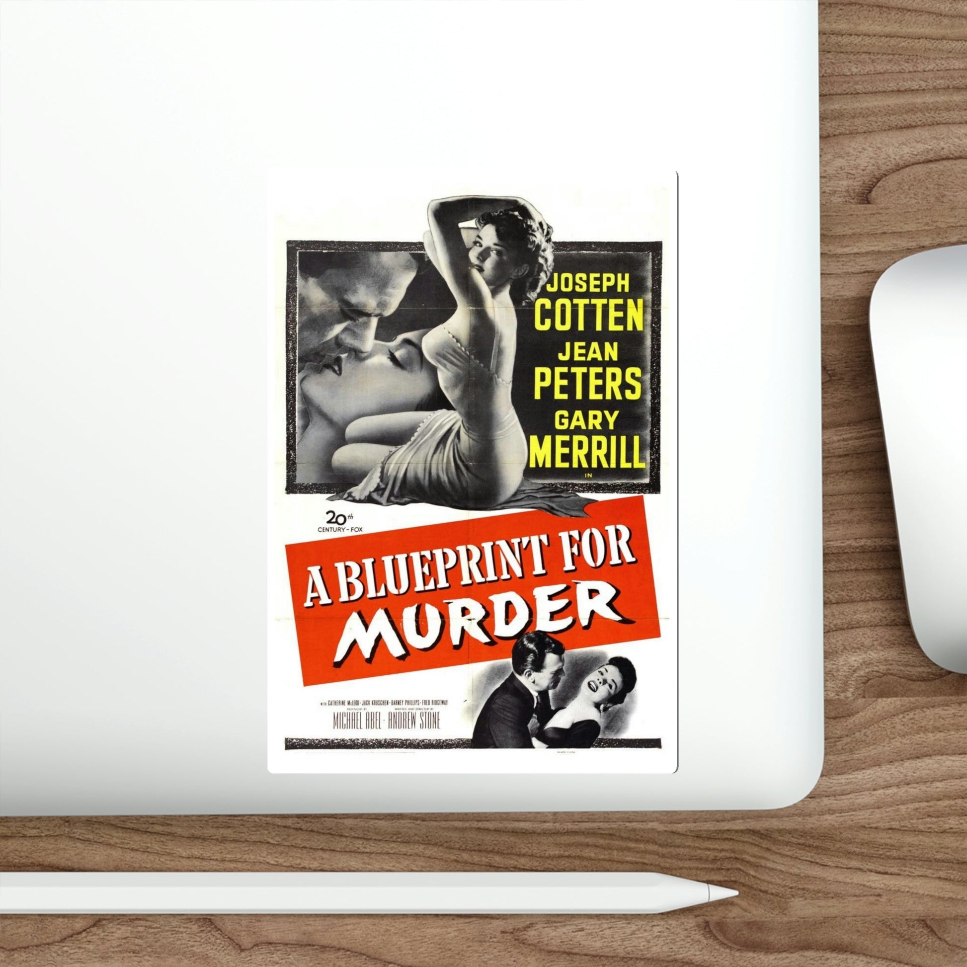 A Blueprint for Murder 1953 Movie Poster STICKER Vinyl Die-Cut Decal-The Sticker Space