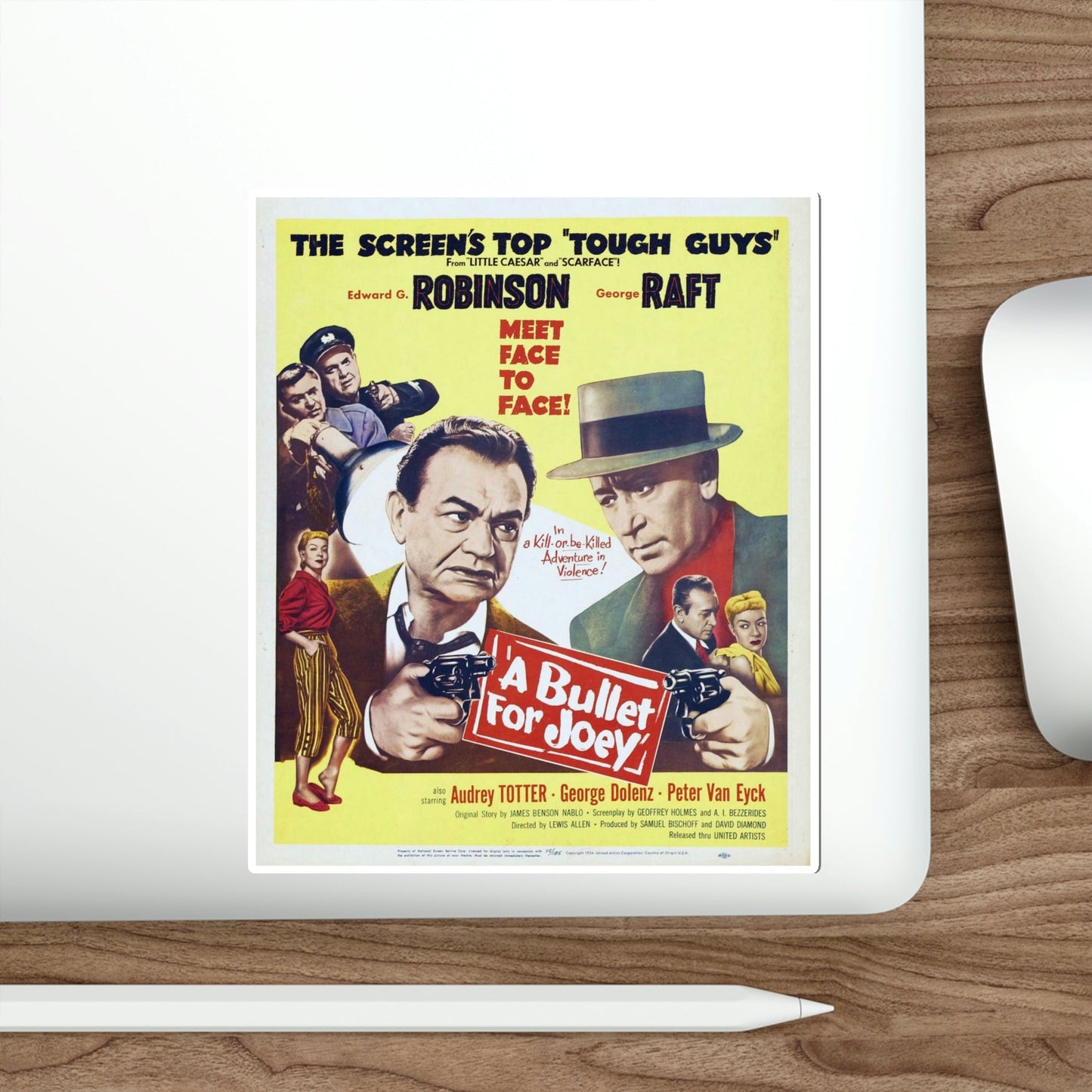 A Bullet for Joey 1955 v2 Movie Poster STICKER Vinyl Die-Cut Decal-The Sticker Space