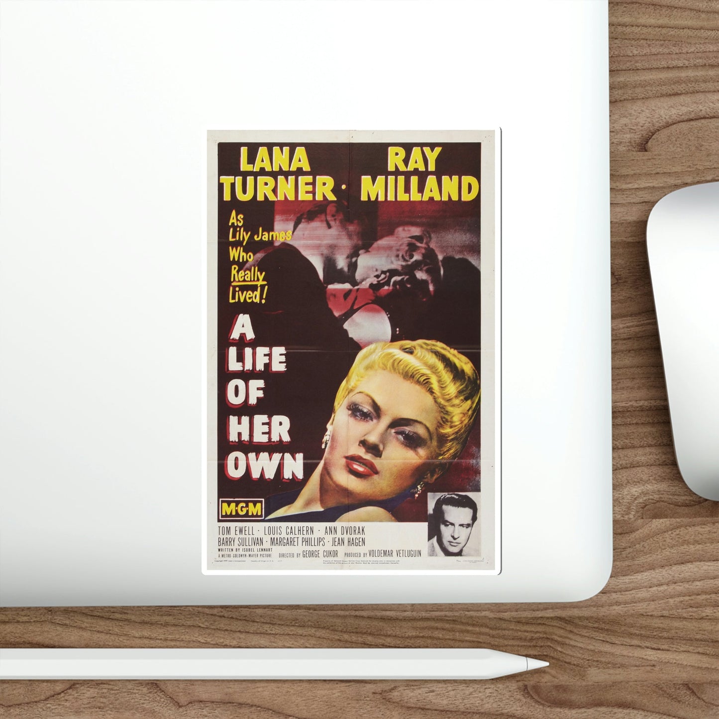 A Life of Her Own 1950 Movie Poster STICKER Vinyl Die-Cut Decal-The Sticker Space