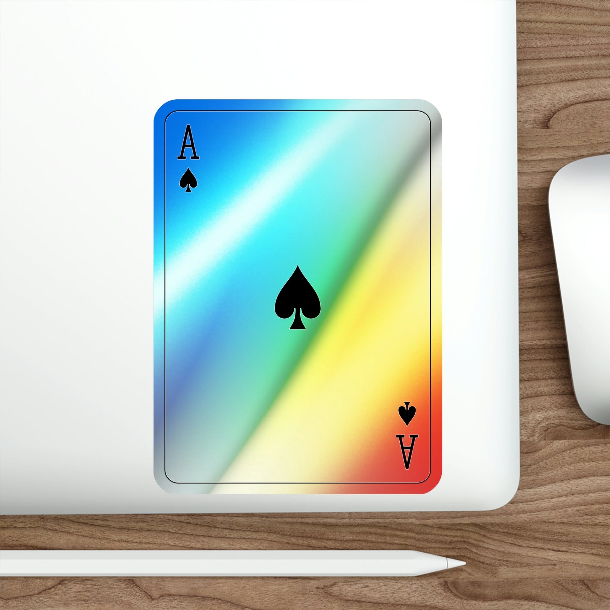 Ace of Spades Playing Card v2 Holographic STICKER Die-Cut Vinyl Decal-The Sticker Space