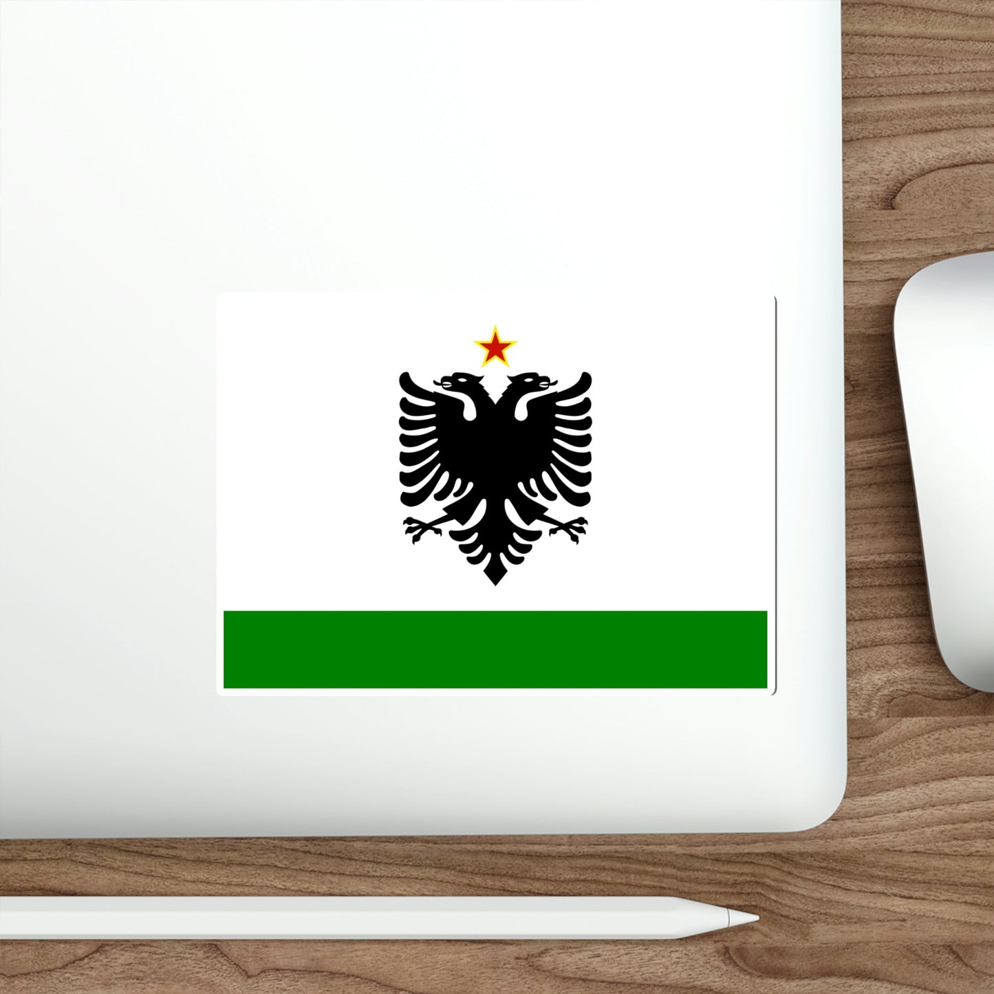 Albanian Coast Guard Ensign to 1958 to 1992 STICKER Vinyl Die-Cut Decal-The Sticker Space