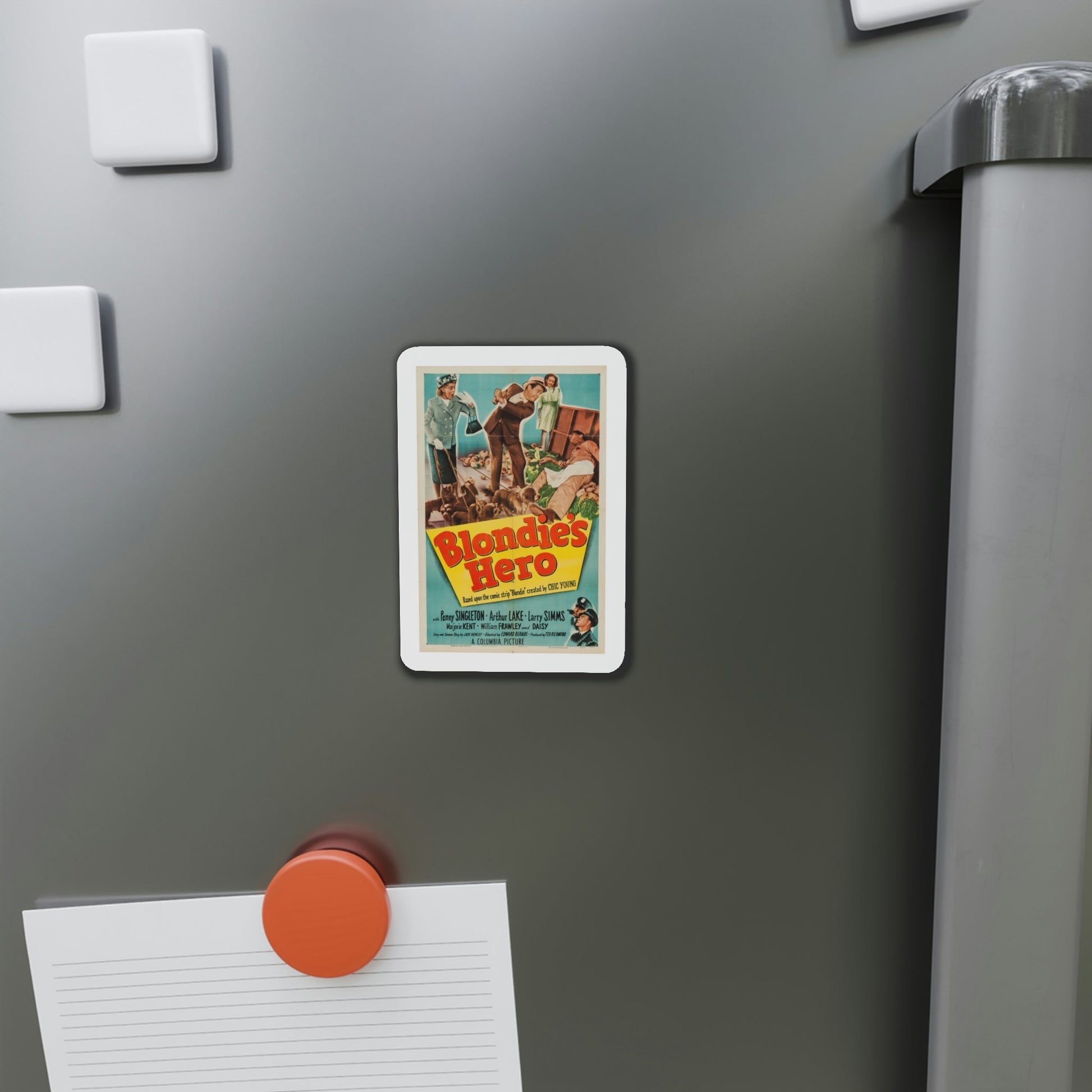 Blondies Hero 1950 Movie Poster Die-Cut Magnet-The Sticker Space