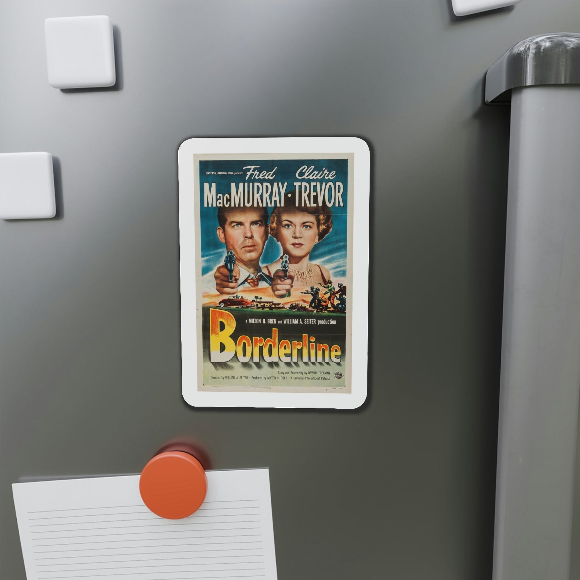 Borderline 1950 Movie Poster Die-Cut Magnet-The Sticker Space