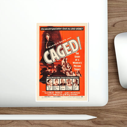 Caged 1950 Movie Poster STICKER Vinyl Die-Cut Decal-The Sticker Space