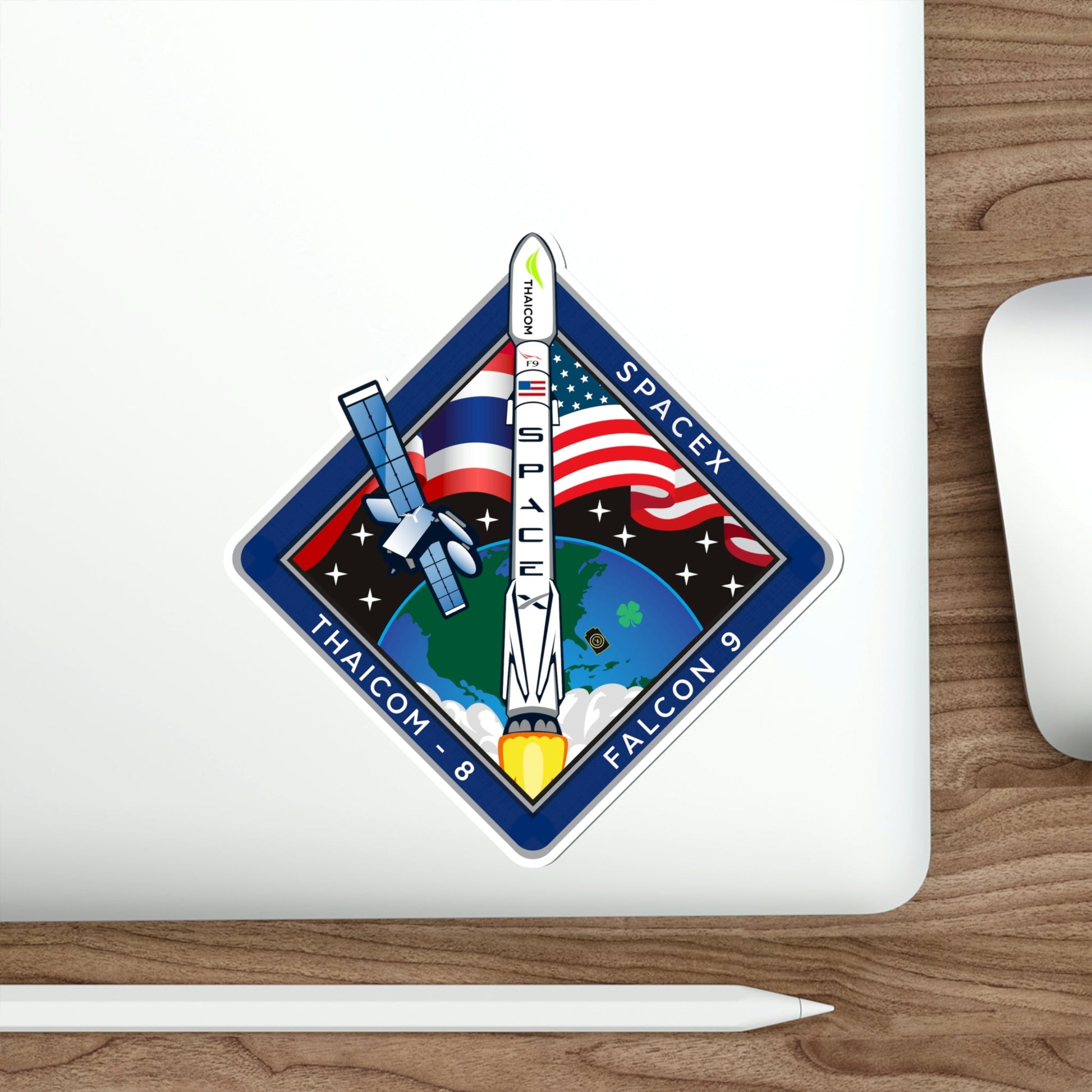 Cape Canaveral Air Force Station Falcon 9 Thaicom 8 (SpaceX) STICKER Vinyl Die-Cut Decal-The Sticker Space