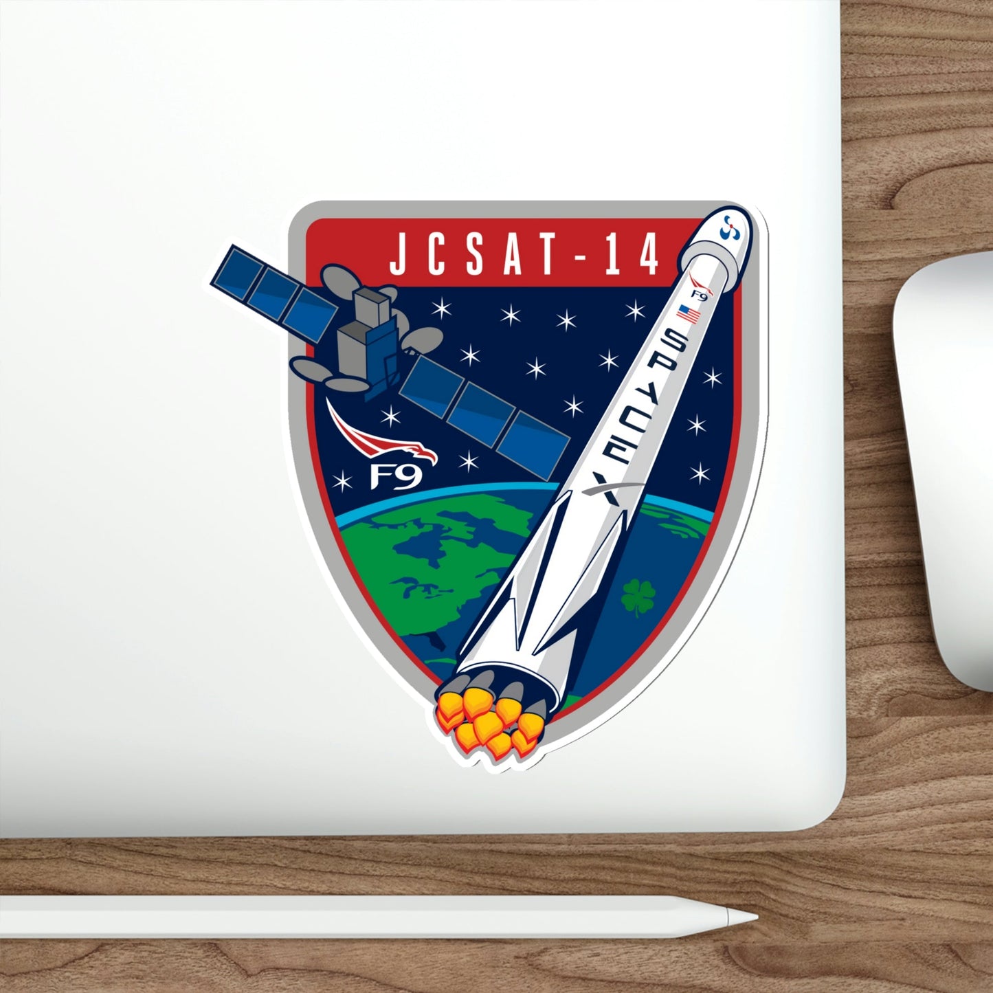 Cape Canaveral Air Force Station Space Launch Complex 40 JCSAT-2B Falcon 9 (SpaceX) STICKER Vinyl Die-Cut Decal-The Sticker Space