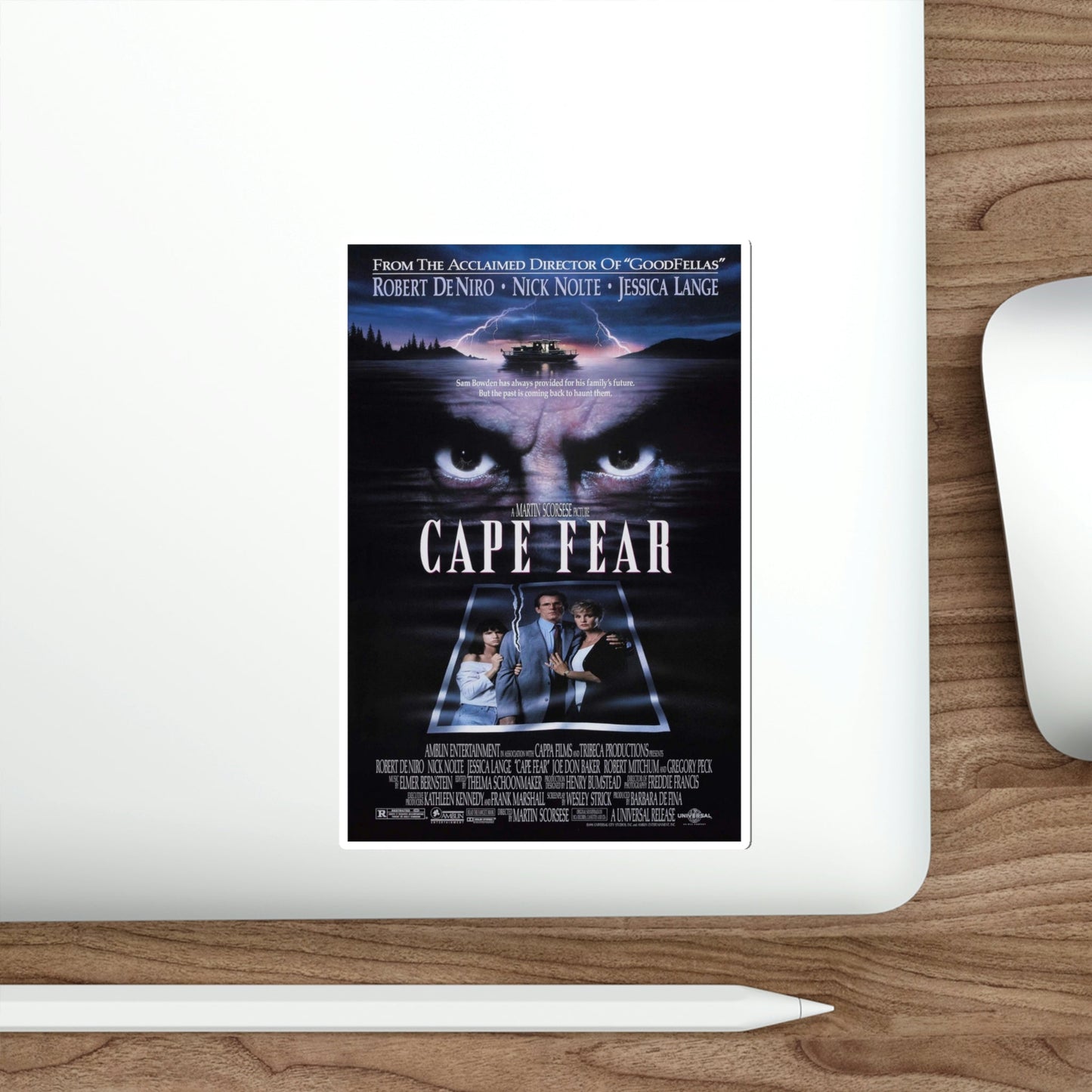 Cape Fear 1991 Movie Poster STICKER Vinyl Die-Cut Decal-The Sticker Space