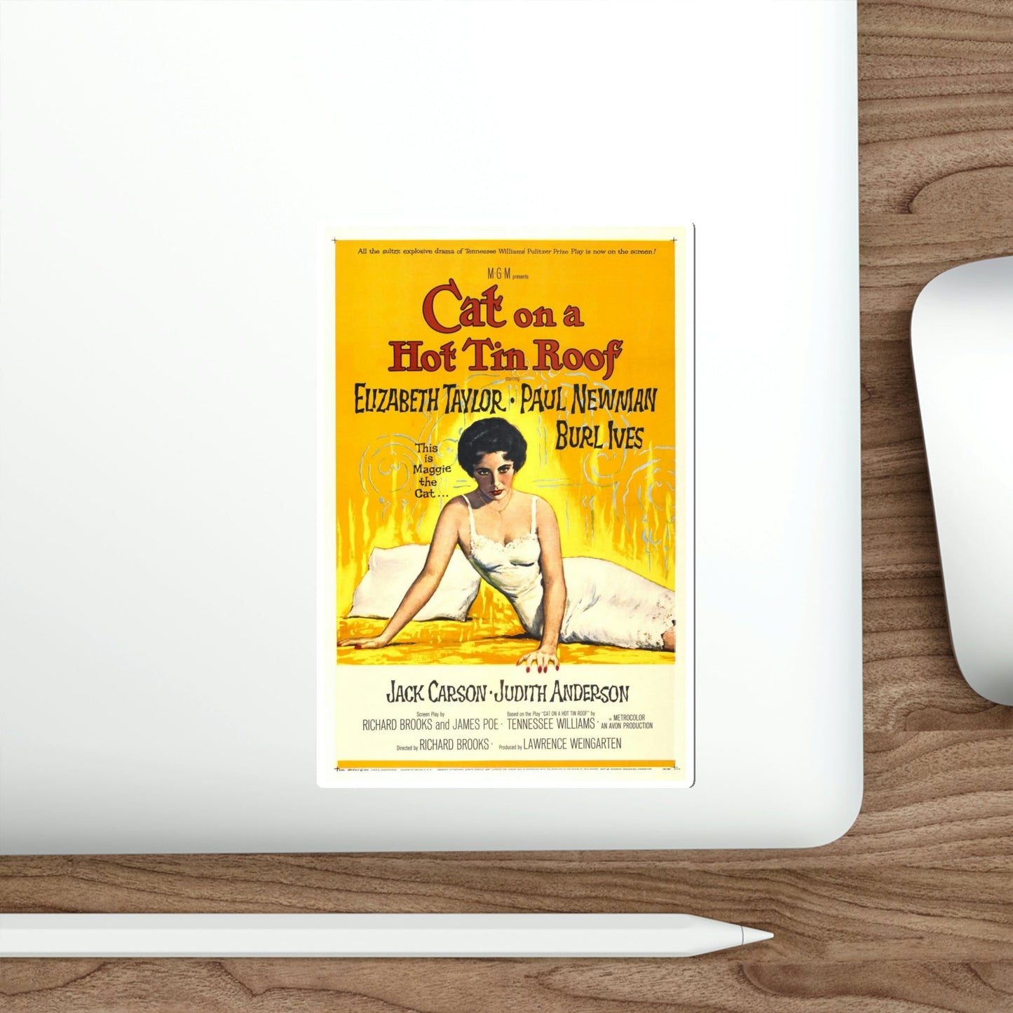 Cat on a Hot Tin Roof 1958 Movie Poster STICKER Vinyl Die-Cut Decal-The Sticker Space