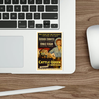 Cattle Queen of Montana 1954 Movie Poster STICKER Vinyl Die-Cut Decal-The Sticker Space