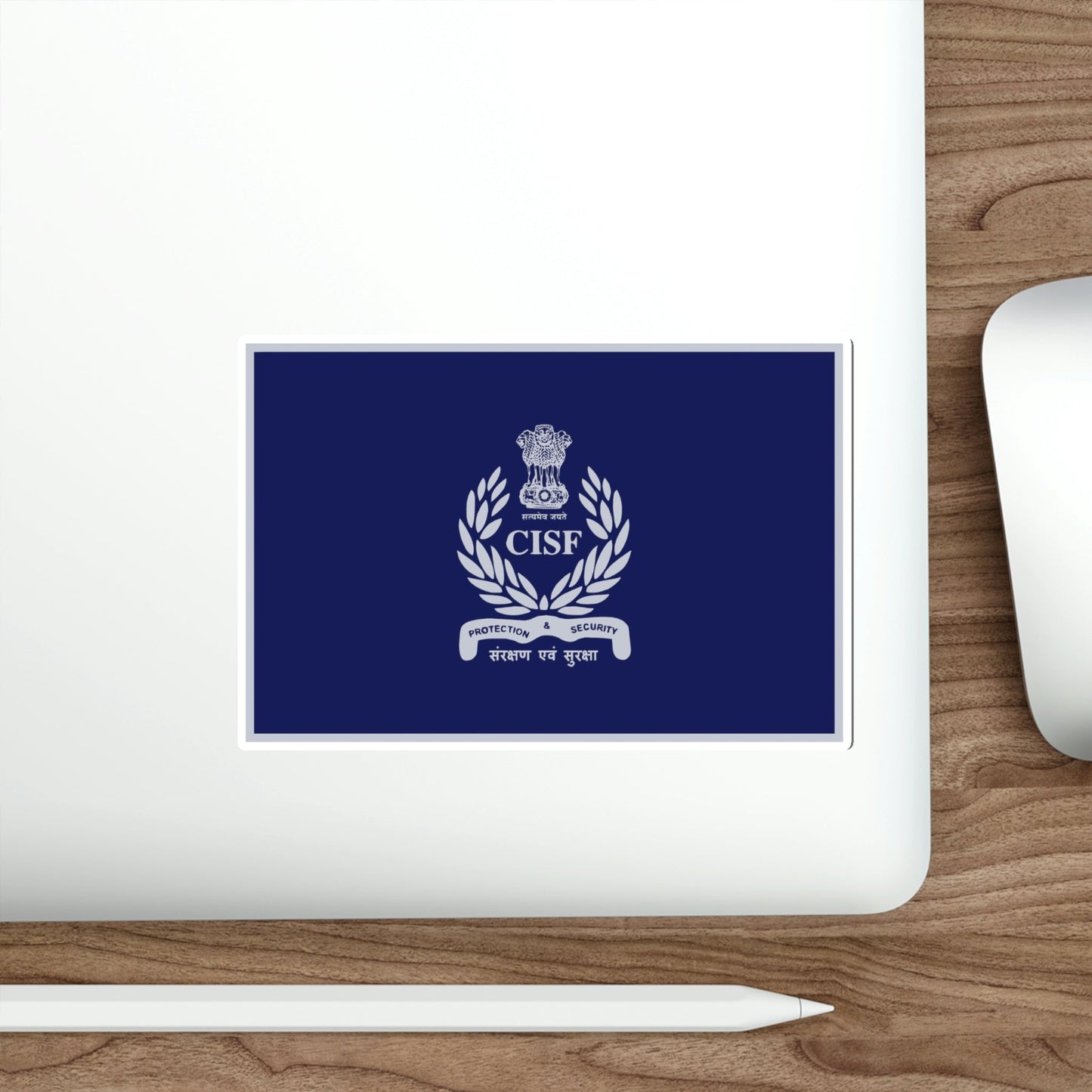 Central Industrial Security Force Flag (India) STICKER Vinyl Die-Cut Decal-The Sticker Space