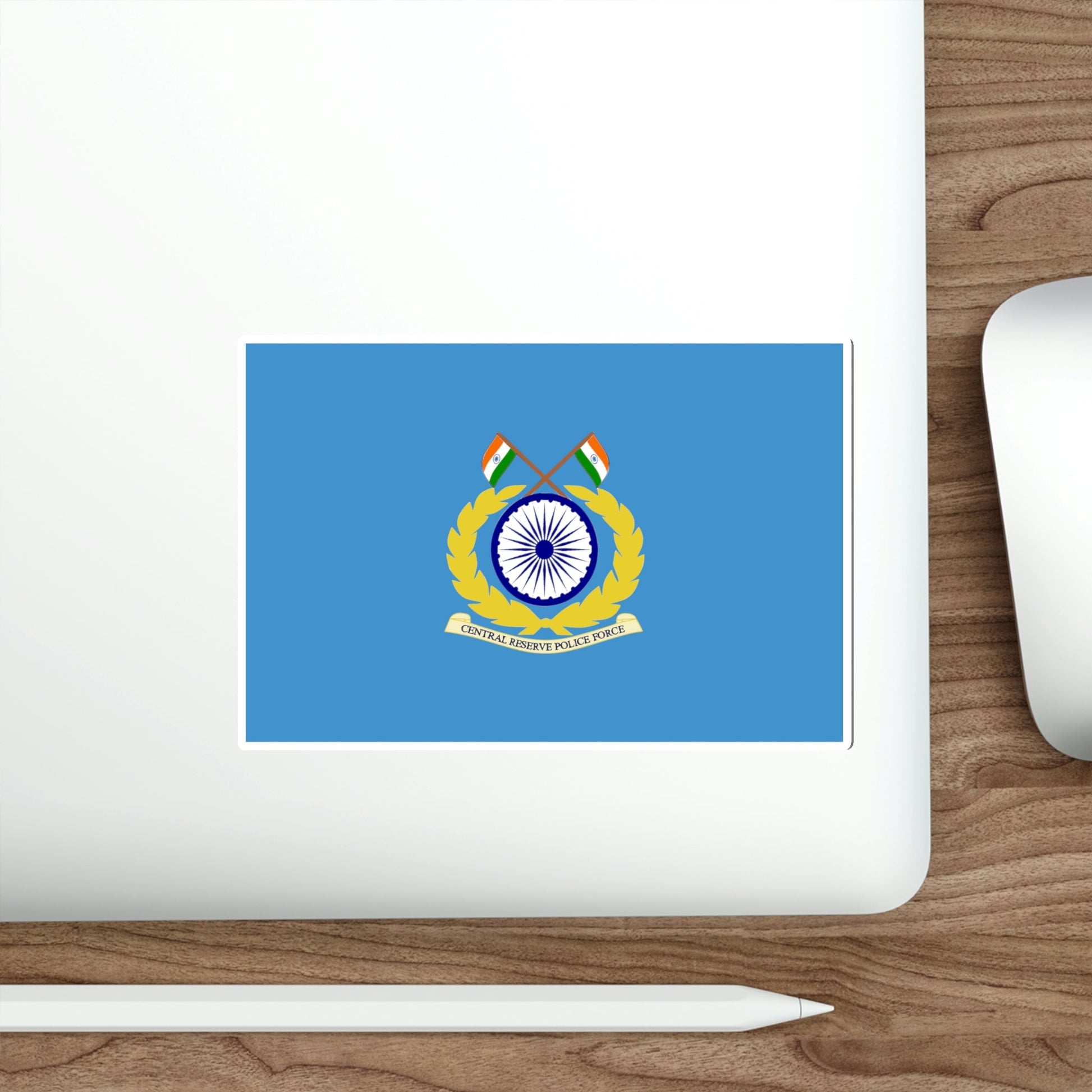 Central Reserve Police Force Flag (India) STICKER Vinyl Die-Cut Decal-The Sticker Space