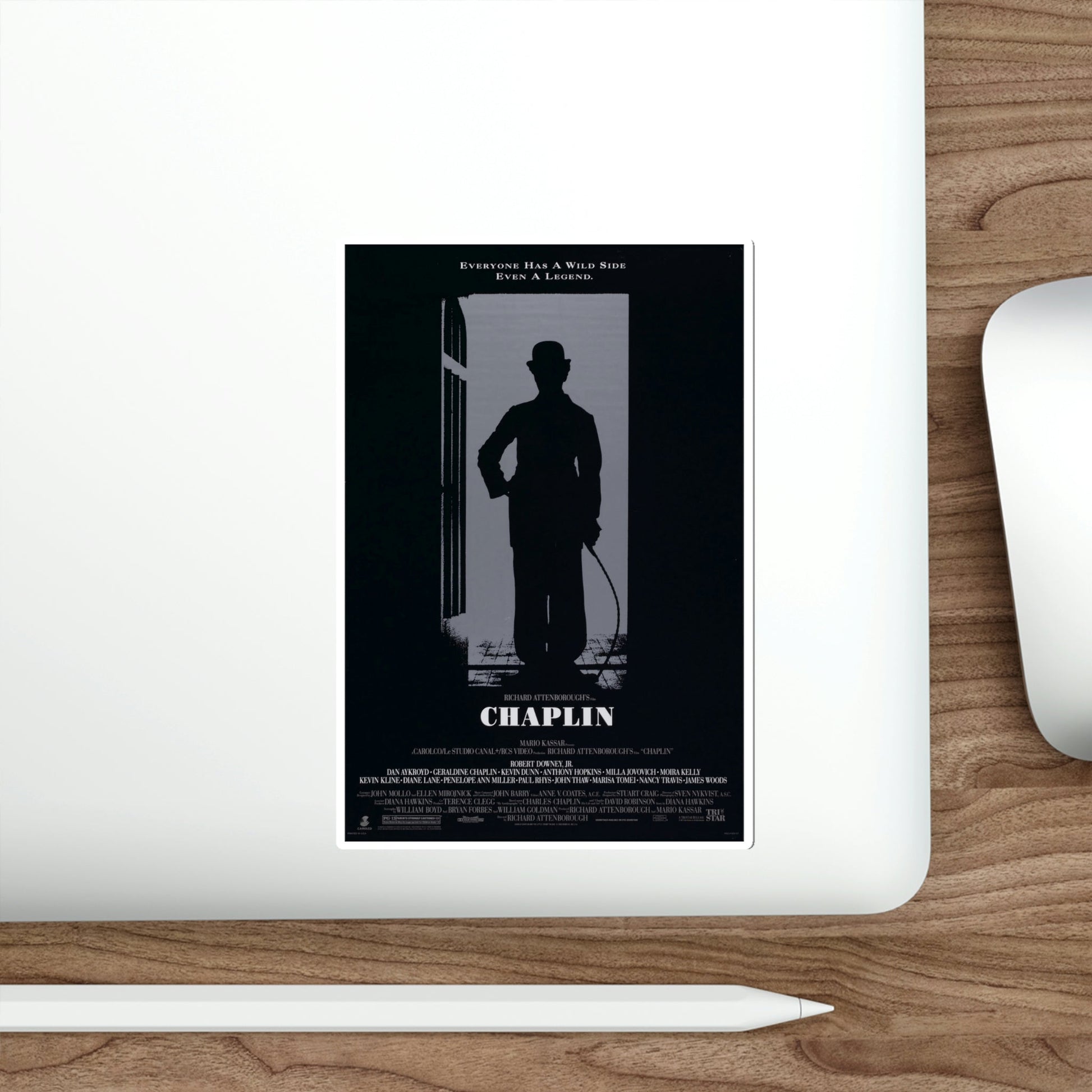 Chaplin 1992 Movie Poster STICKER Vinyl Die-Cut Decal-The Sticker Space
