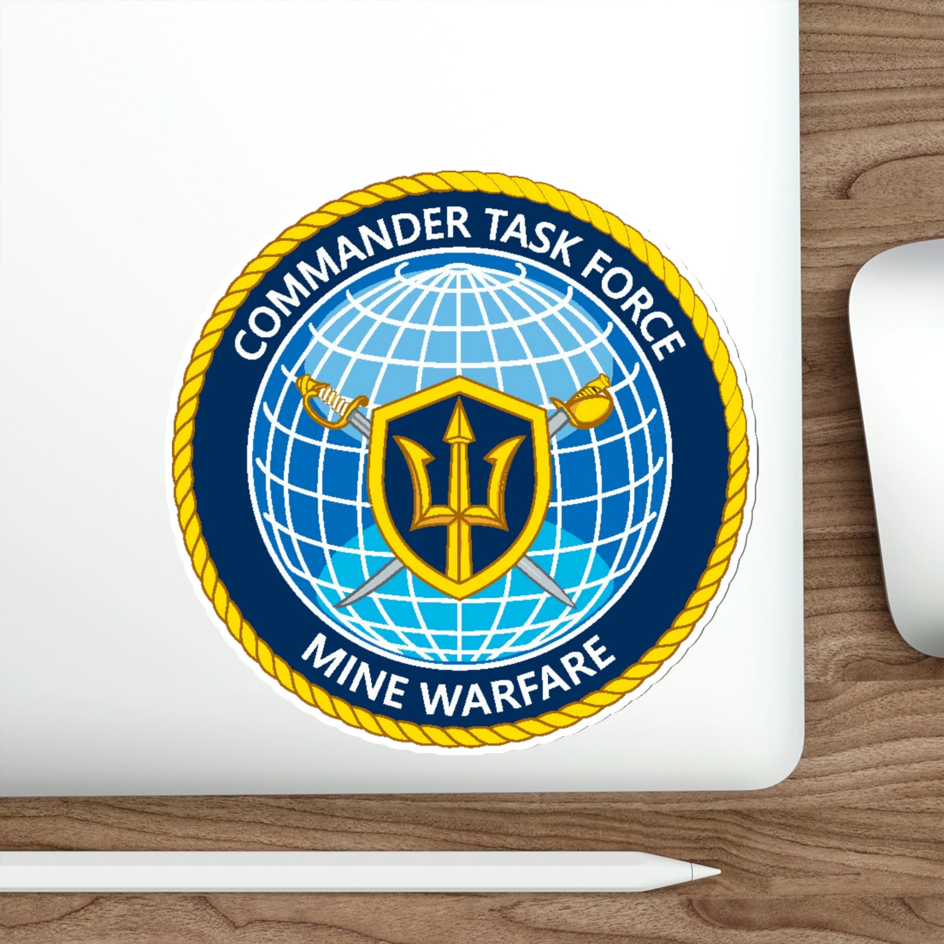 Commander Task Force Mine Warfare CTF MW (U.S. Navy) STICKER Vinyl Die-Cut Decal-The Sticker Space