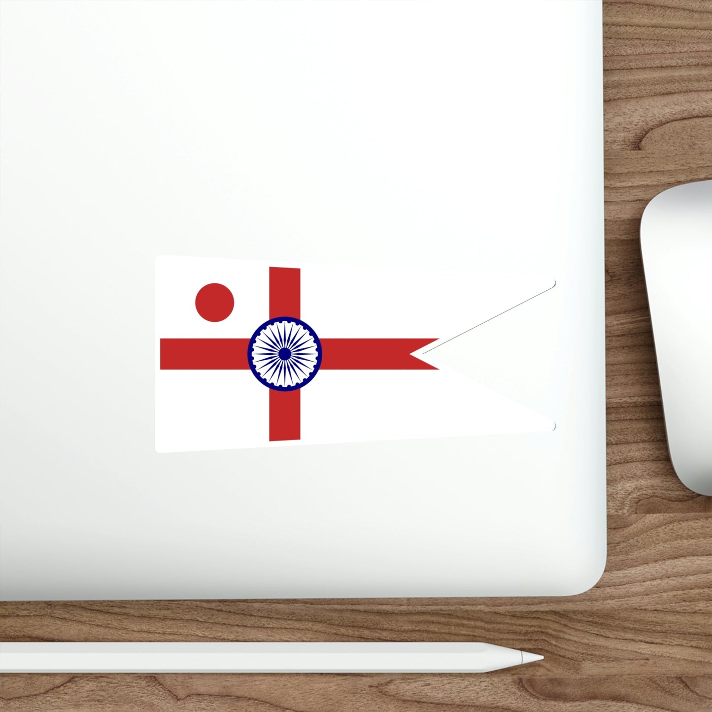 Commodore of the Indian Navy Flag (India) STICKER Vinyl Die-Cut Decal-The Sticker Space