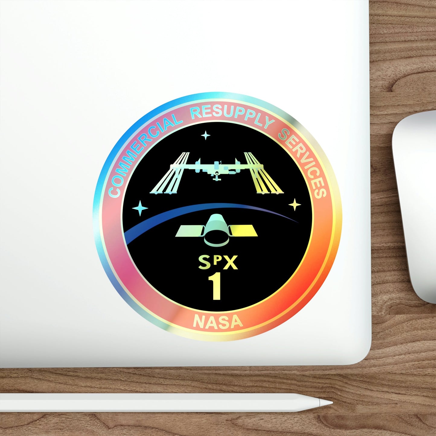 CRS-1 (SpaceX) Holographic STICKER Die-Cut Vinyl Decal-The Sticker Space