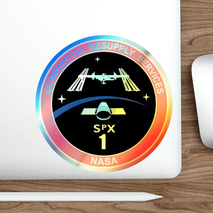 CRS-1 (SpaceX) Holographic STICKER Die-Cut Vinyl Decal-The Sticker Space