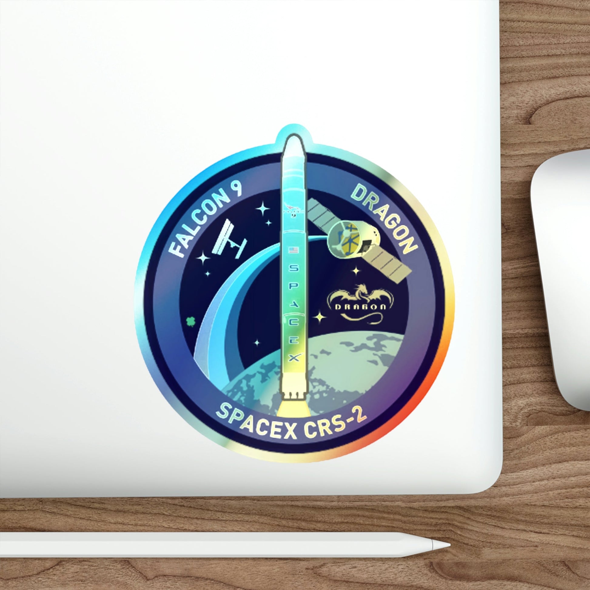 CRS-2 (SpaceX) Holographic STICKER Die-Cut Vinyl Decal-The Sticker Space