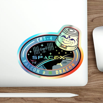 CRS-4 (SpaceX) Holographic STICKER Die-Cut Vinyl Decal-The Sticker Space