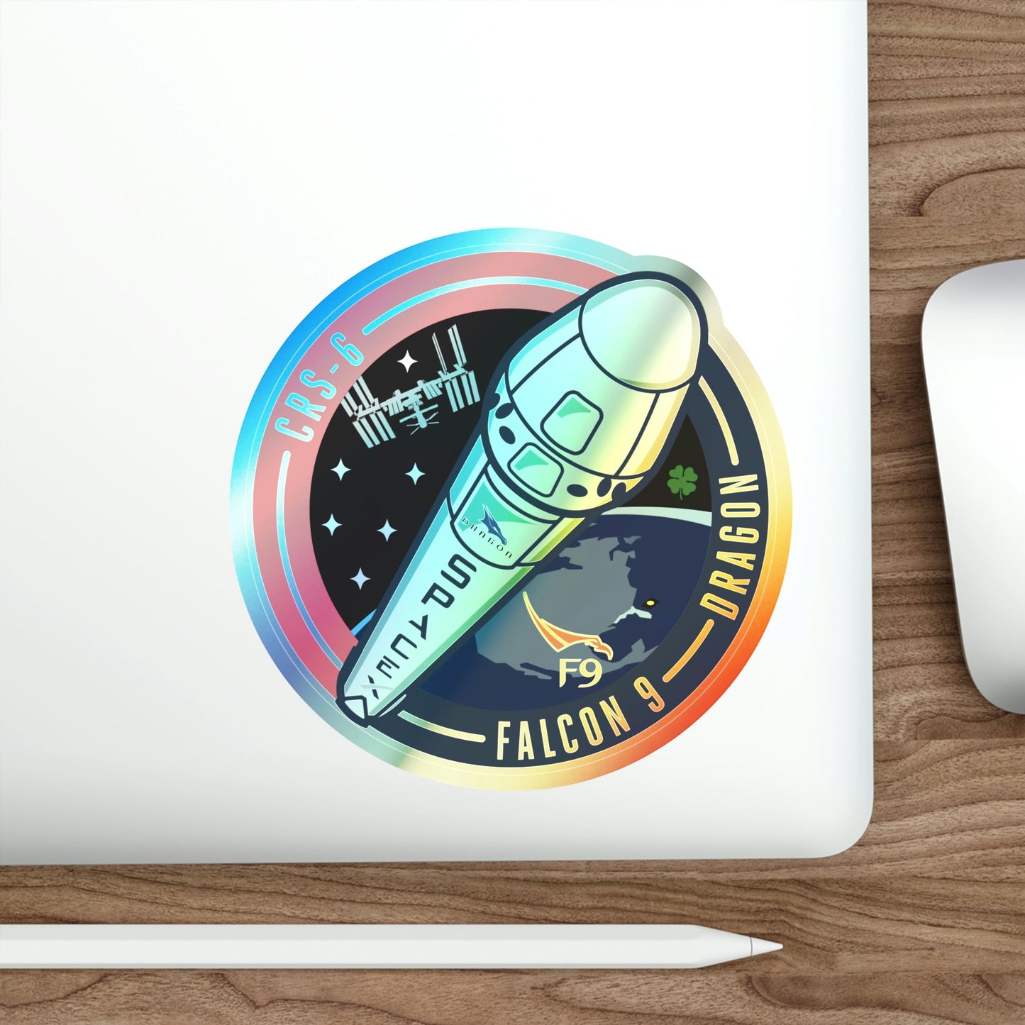 CRS-6 (SpaceX) Holographic STICKER Die-Cut Vinyl Decal-The Sticker Space