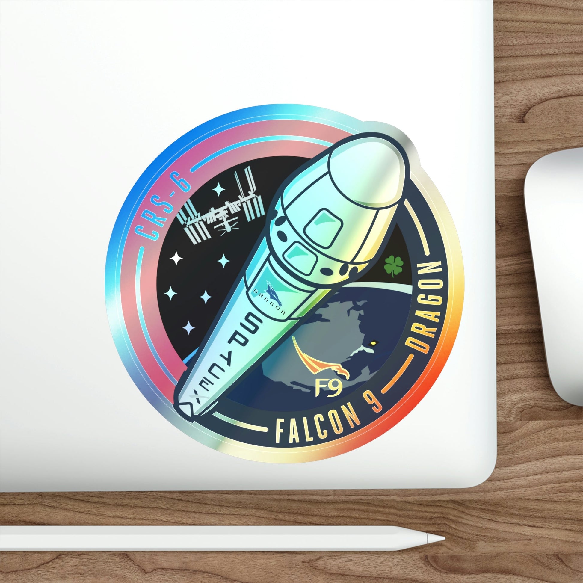 CRS-6 (SpaceX) Holographic STICKER Die-Cut Vinyl Decal-The Sticker Space