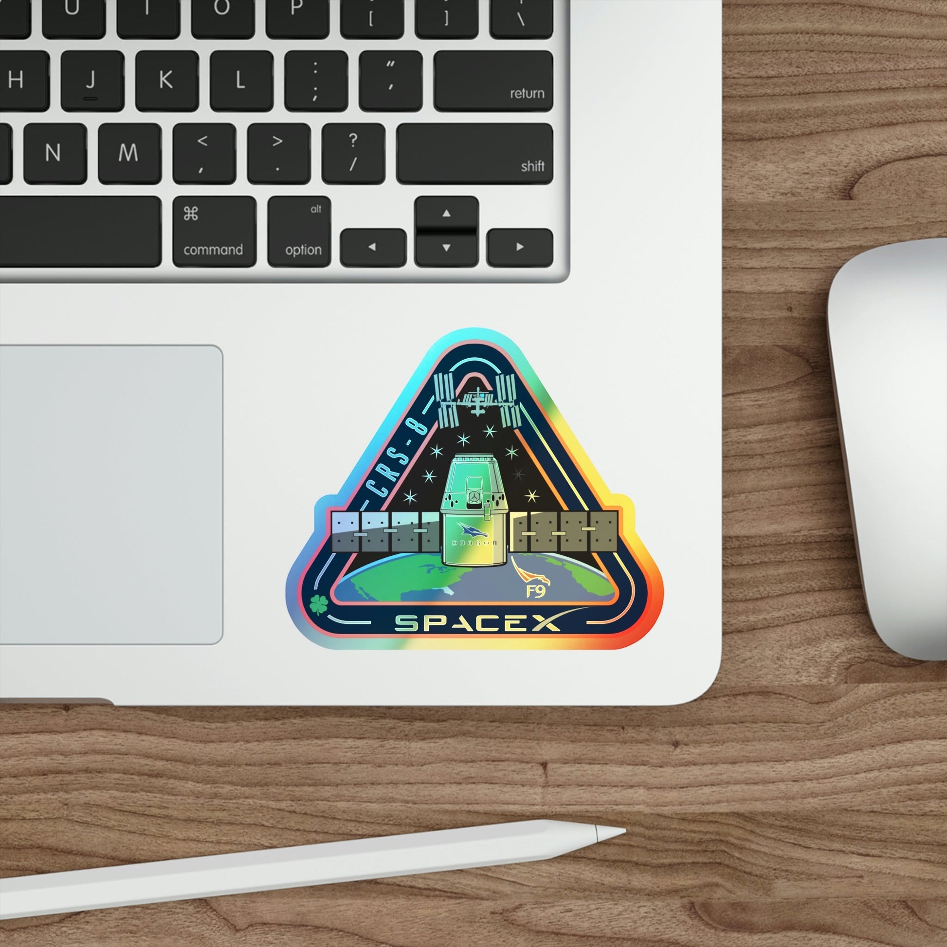 CRS-8 (SpaceX) Holographic STICKER Die-Cut Vinyl Decal-The Sticker Space