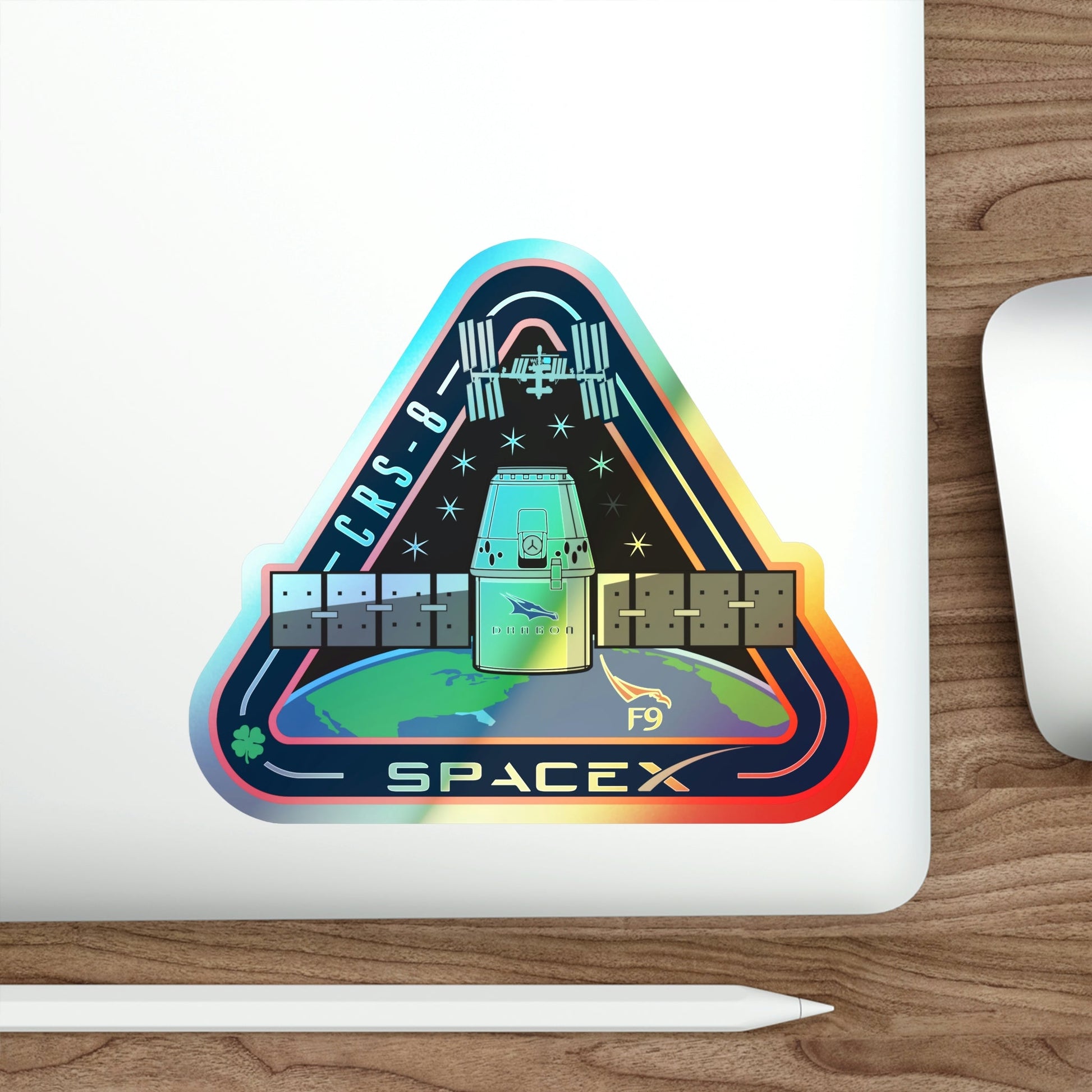 CRS-8 (SpaceX) Holographic STICKER Die-Cut Vinyl Decal-The Sticker Space
