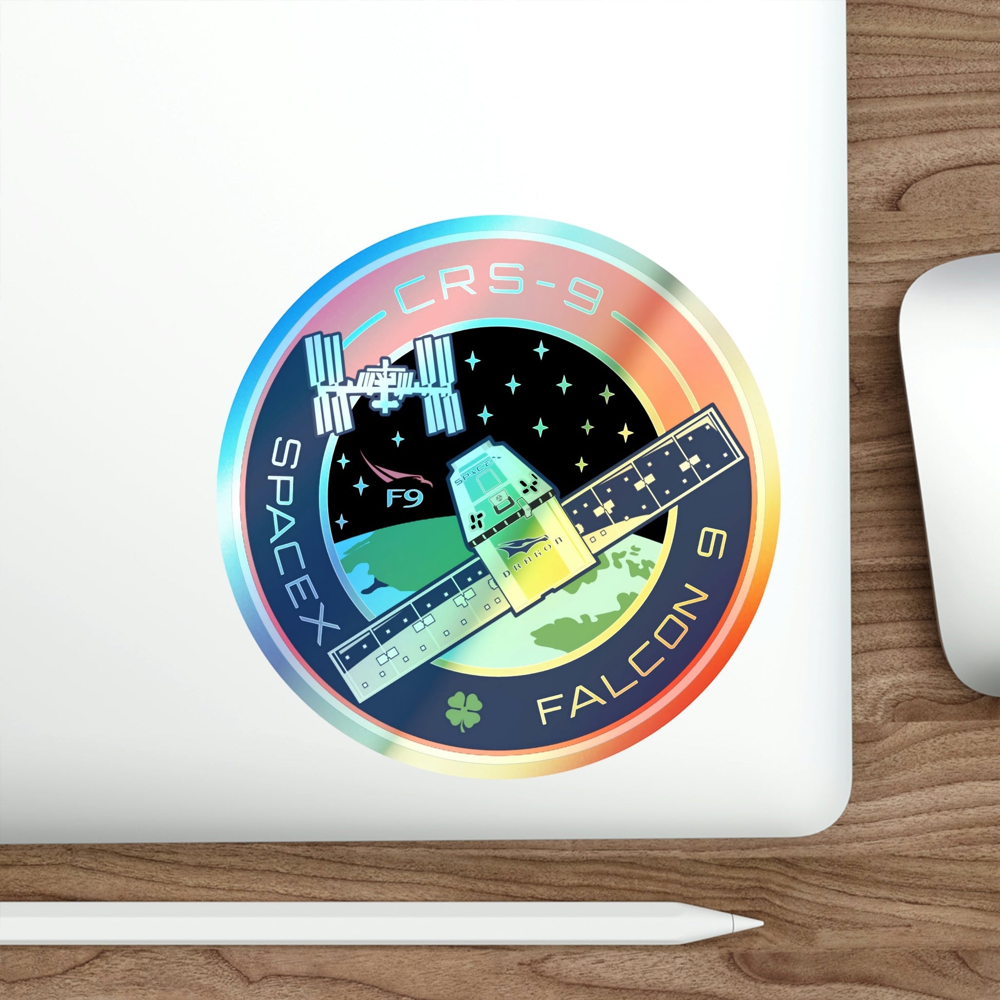 CRS-9 (SpaceX) Holographic STICKER Die-Cut Vinyl Decal-The Sticker Space