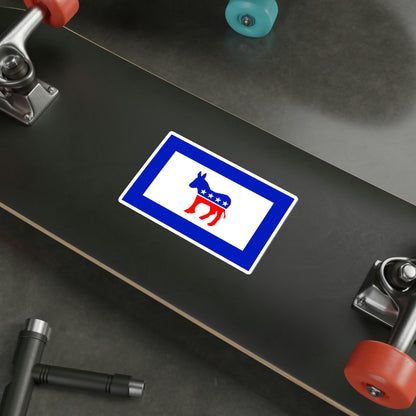 Democratic Party Flag STICKER Vinyl Die-Cut Decal-The Sticker Space