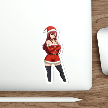 Fairy Tail - Erza Scarlet v6 Christmas (Anime/Ecchi/Waifu) STICKER Vinyl Die-Cut Decal-The Sticker Space