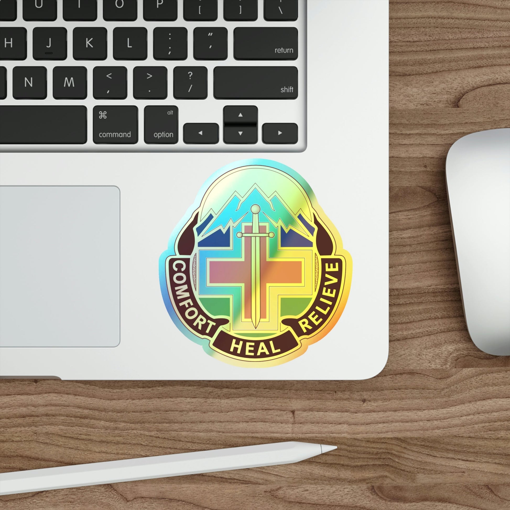 Fitzsimons Medical Center (U.S. Army) Holographic STICKER Die-Cut Vinyl Decal-The Sticker Space