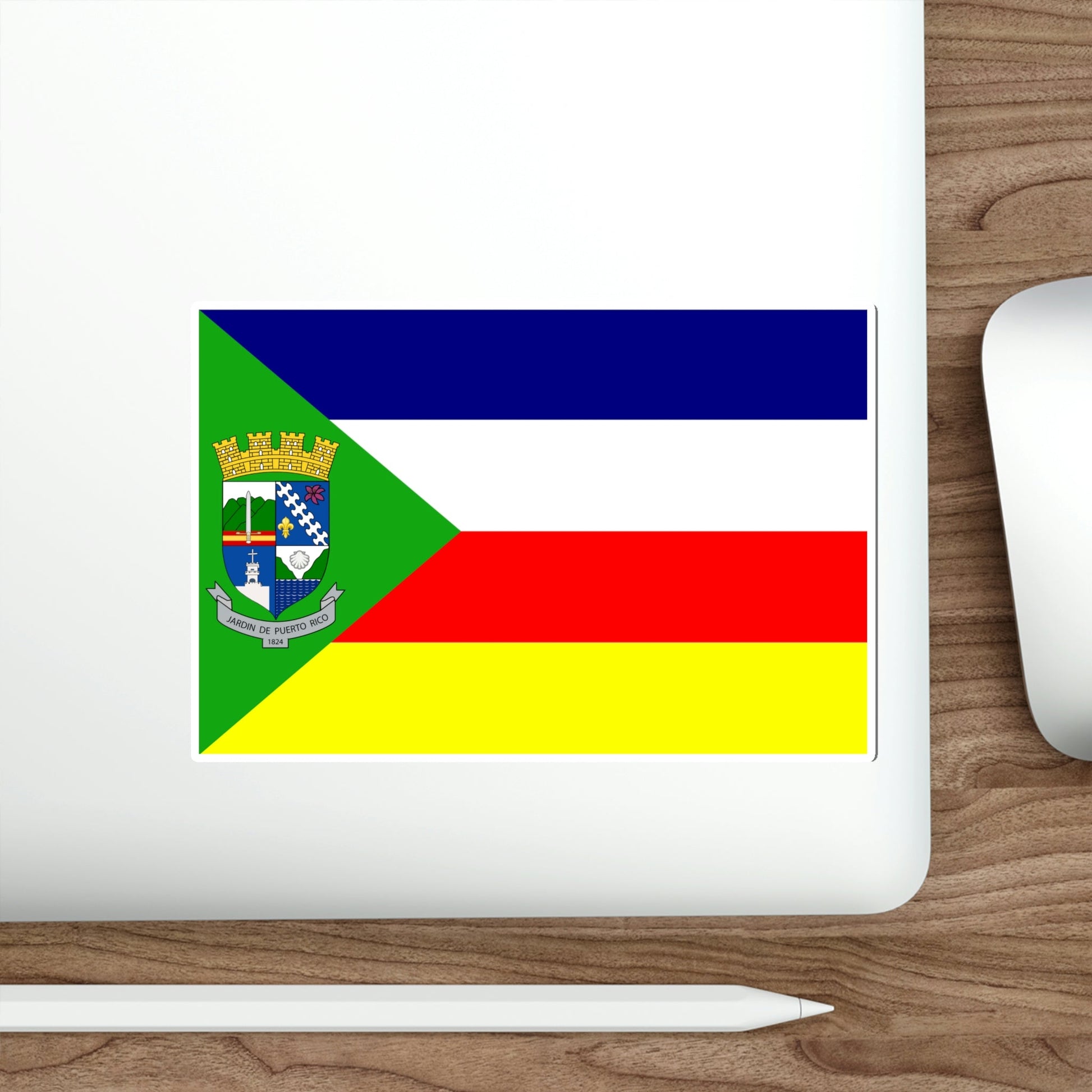 Flag of Aibonito Puerto Rico STICKER Vinyl Die-Cut Decal-The Sticker Space