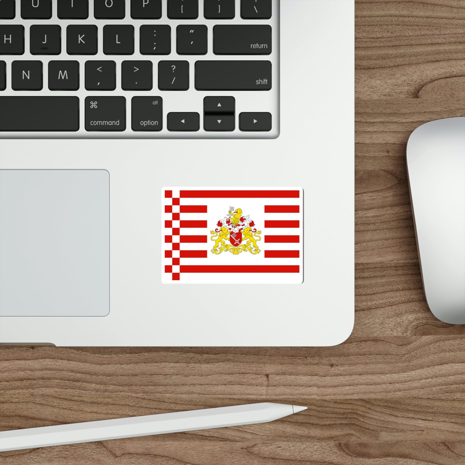 Flag of Bremen with flag arms Germany STICKER Vinyl Die-Cut Decal-The Sticker Space